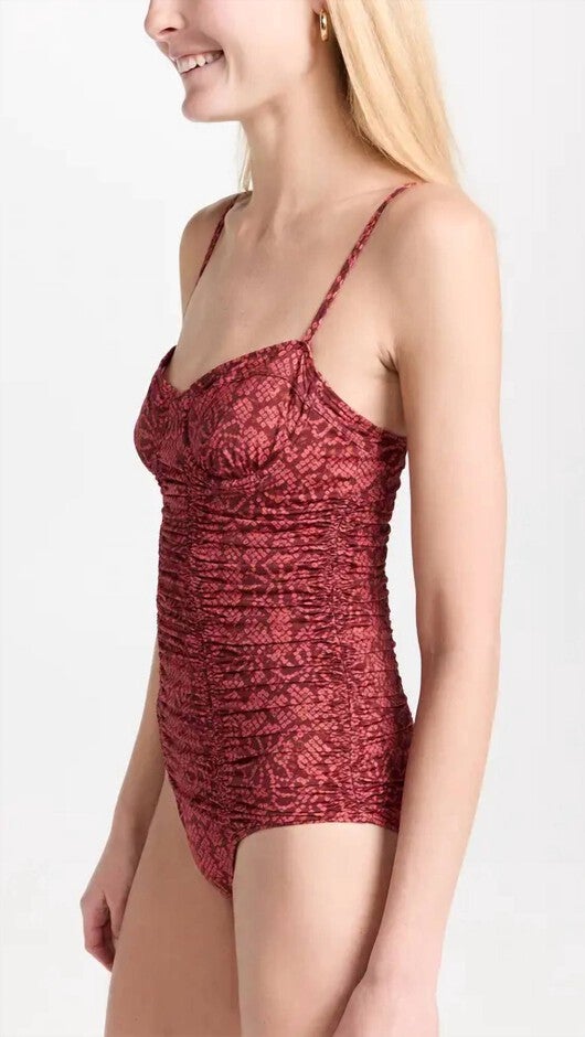 BAHIA MAILLOT ONE PIECE IN GLADIOLA RED, Gladiola Red / Red, alternate image number null