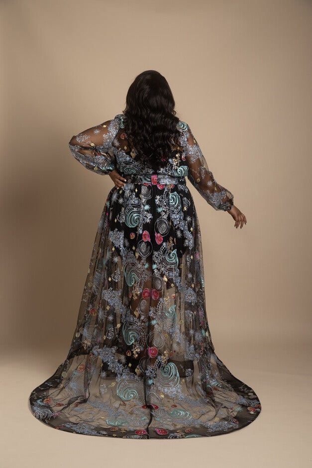 Cosmos Dress Tall, Black / Black, alternate image number null