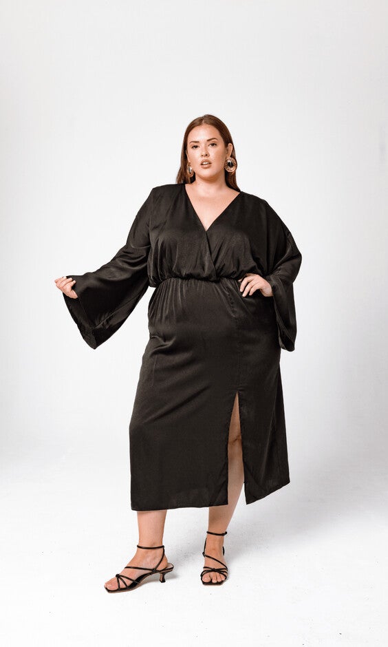 Alayiah Midi Dress, Black / Black, hi-res image number 0