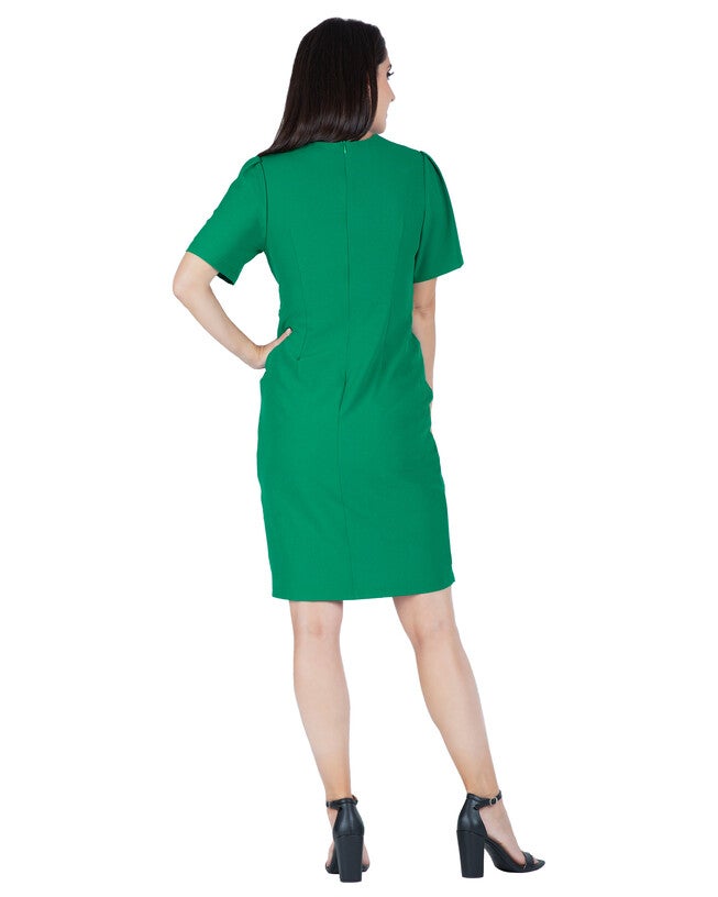 Celine Women's Crepe Knit Twist-Front V-Neck Midi Dress, , alternate image number 5