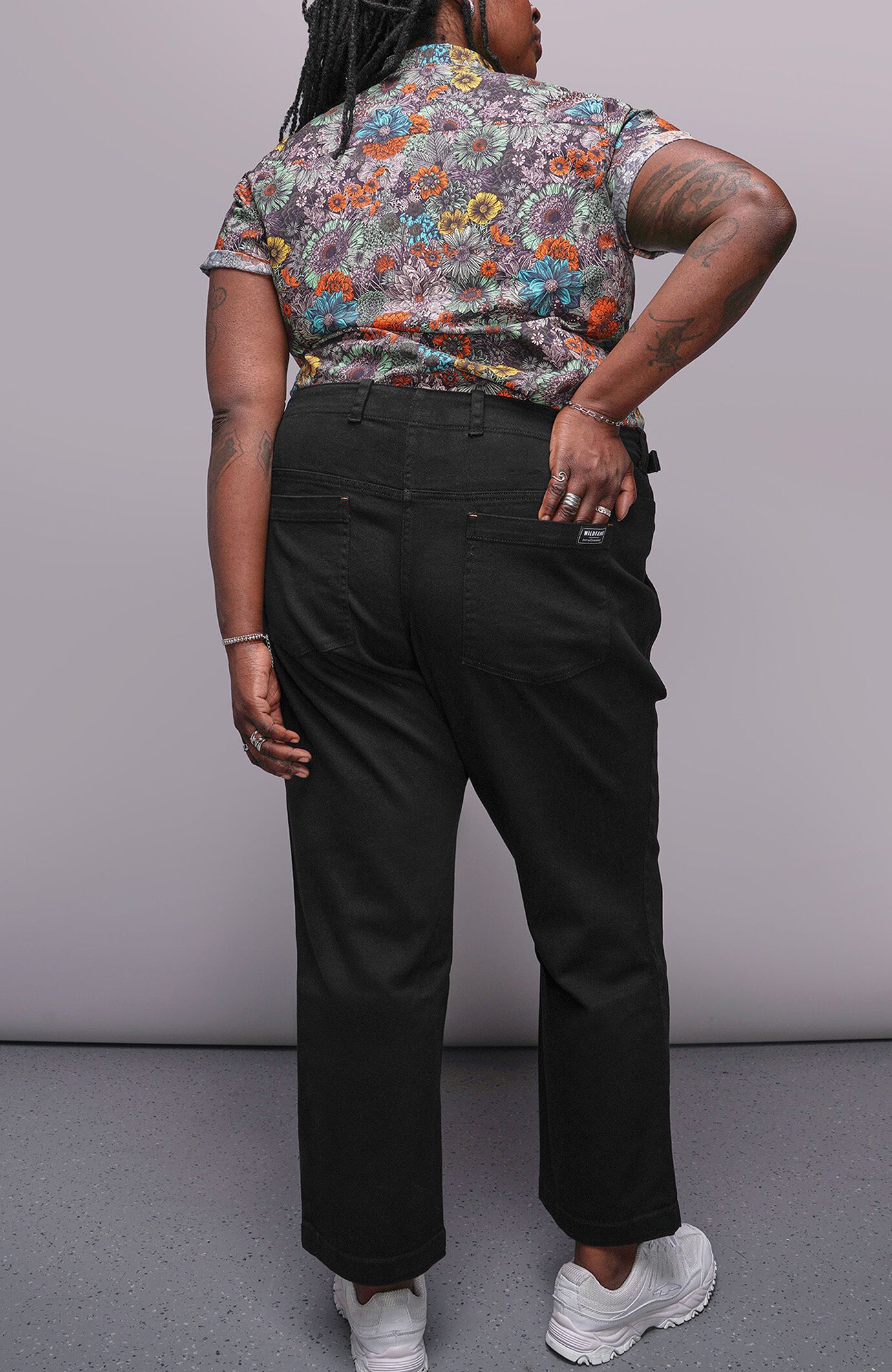 The Essential Denim Utility Pant, Black / Black, alternate image number 2