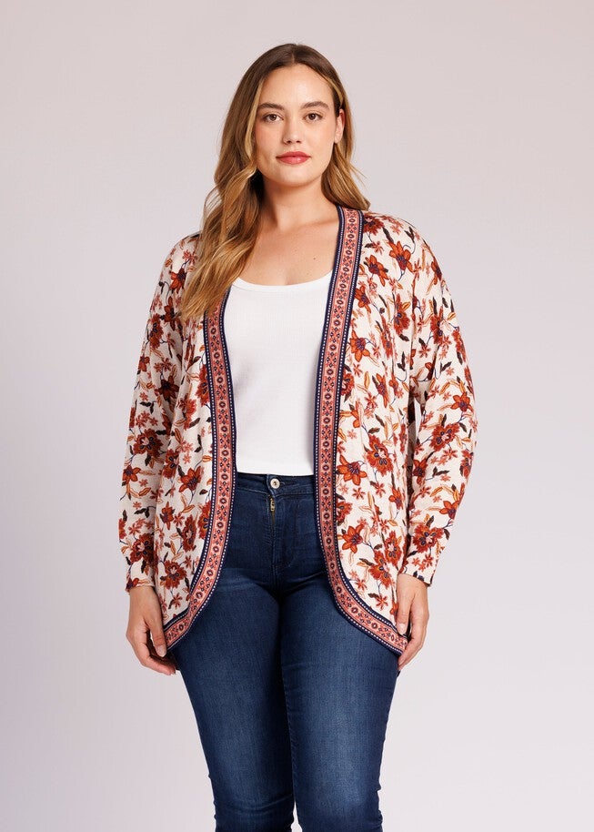 Cleo Open Front Cardigan, L295 IVORY / Ivory, alternate image number null