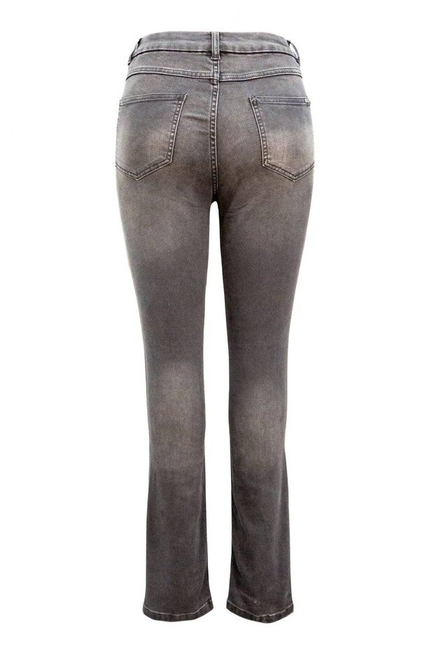 WOMEN'S 360 COMPRESSION DENIM IN THUNDER GRAY, Thunder Gray / Dark Wash, alternate image number null