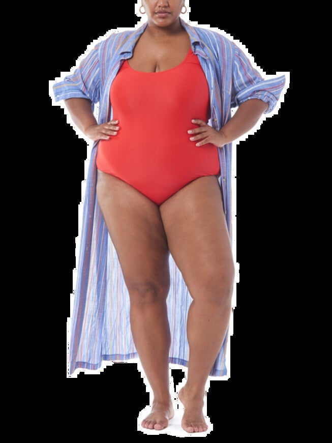 Annie Striped Button Front Tunic (Dia exclusive), Blue Multi / Light Blue, alternate image number 2