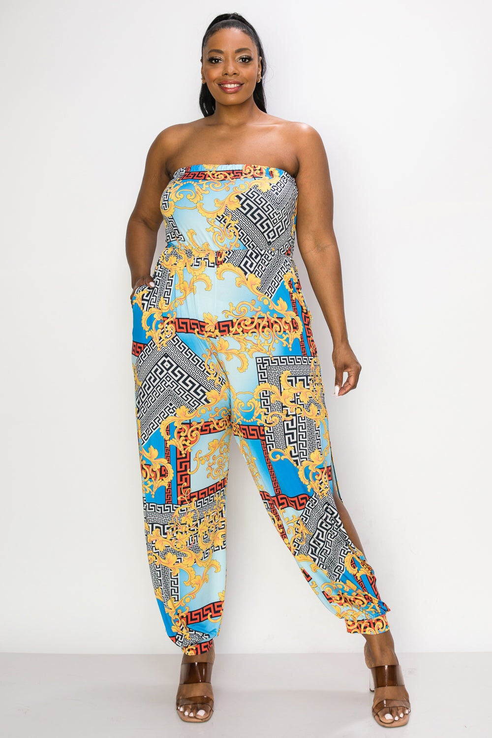 LILLIAN SLEEVELESS JUMPSUIT, Blue Royalty / Light Blue, hi-res image number 0