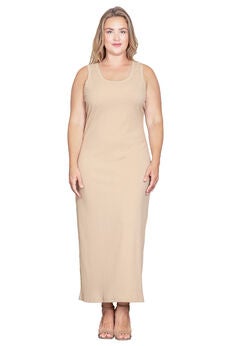 Sleeveless Rib-Knit Maxi Dress