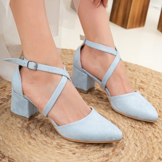 DOLLY - BABY BLUE WEDDING SHOES, BABY BLUE / Light Blue, alternate image number 3