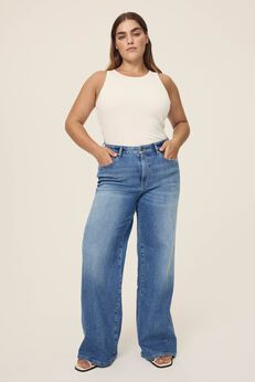 NCE PLUS - WIDE LEG JEANS | WHITE STRIPES