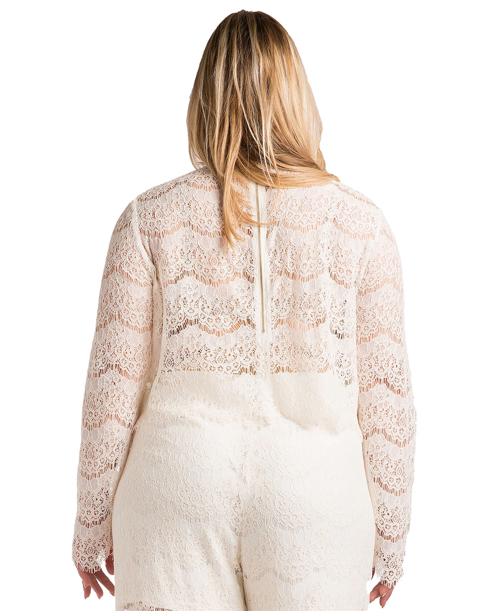 Sydney Black Lace Skimmer, IVORY / Ivory, alternate image number 2