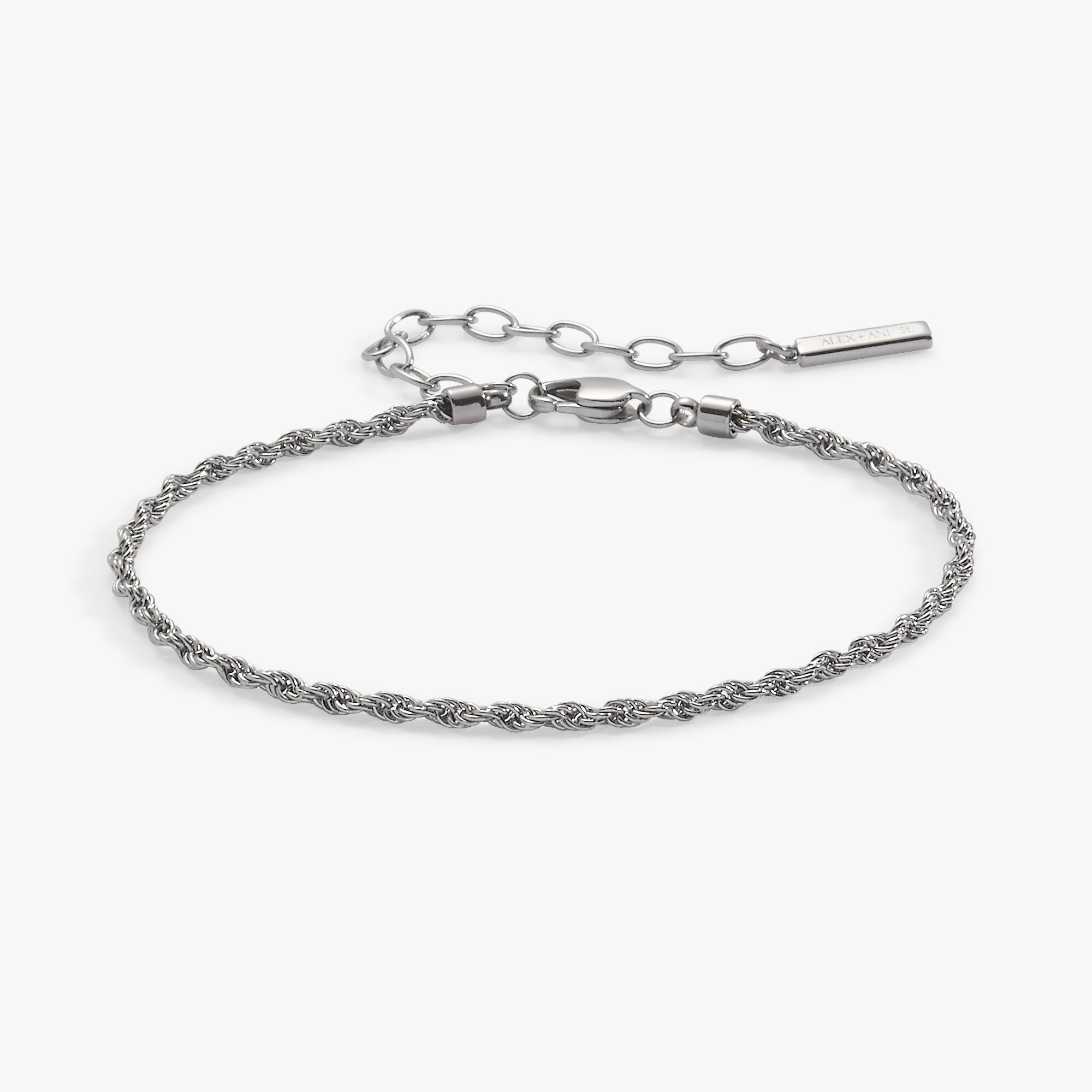 Mini Rope Chain Bracelet, Silver / Silver, hi-res image number 0