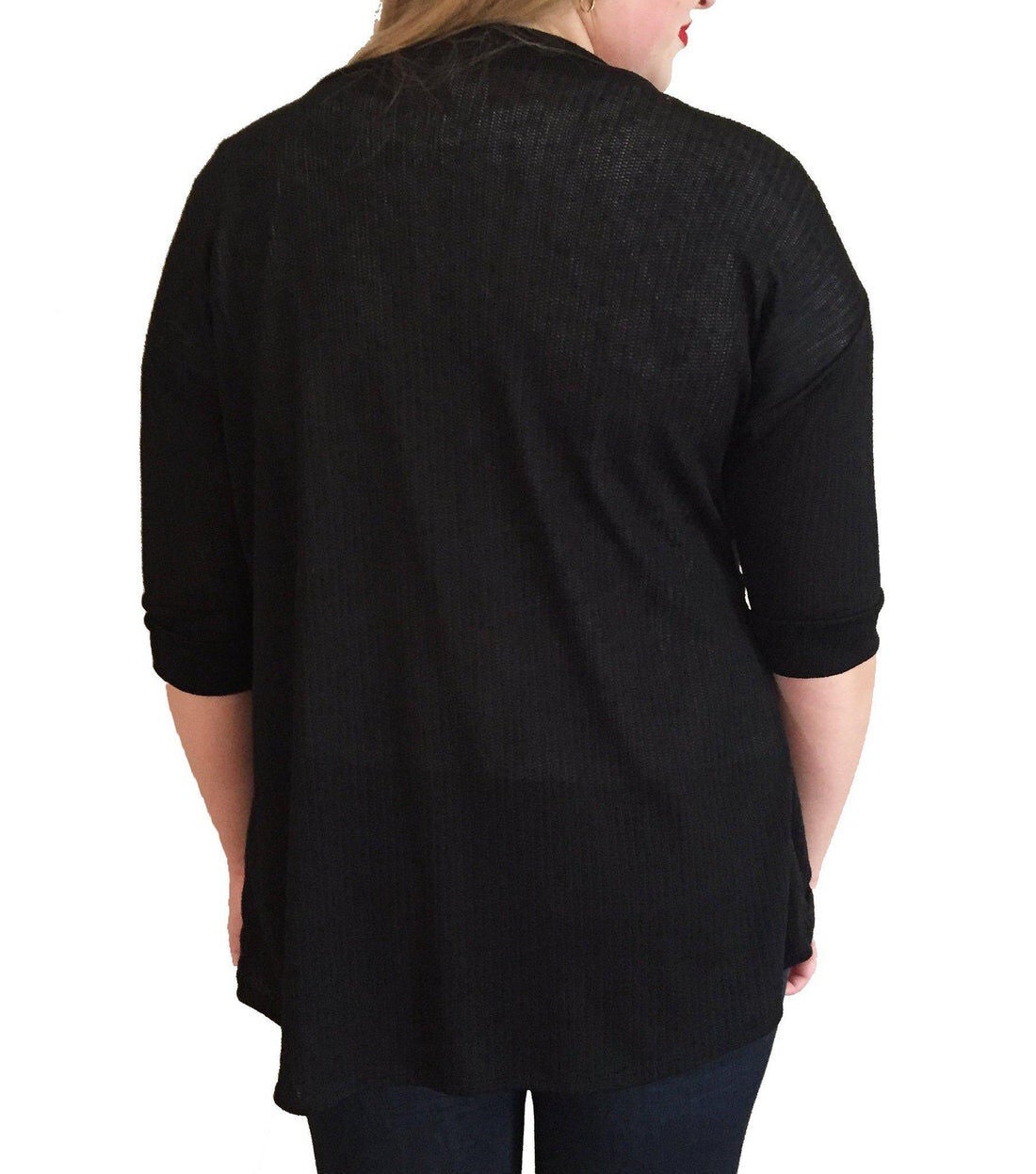 Faith Dolman Sleeve Cardigan, Black / Black, alternate image number 2