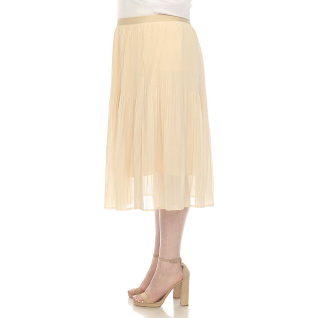Chiffon Pleated Midi Skirt, , alternate image number 6