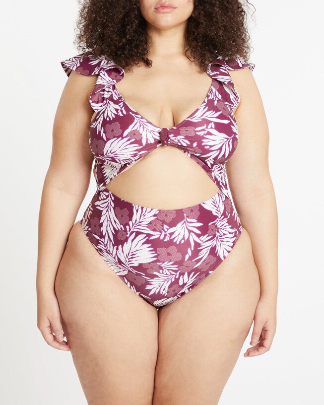 Coraline One-Piece, MIDNIGHT PLUM MULTI / Burgundy, hi-res image number null