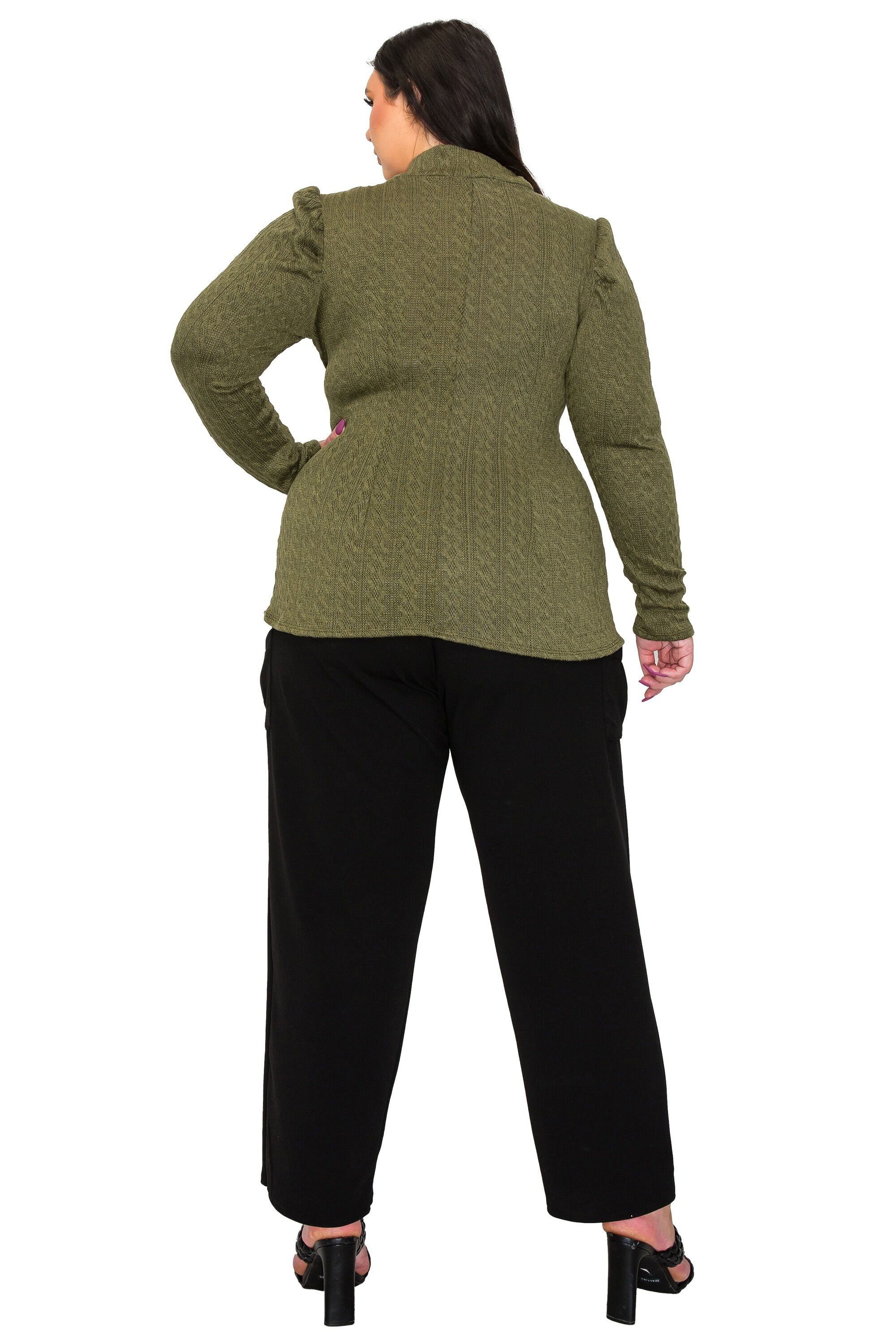 CATRIONA WAIST TIE SWEATER, Olive / Olive Green, alternate image number 2