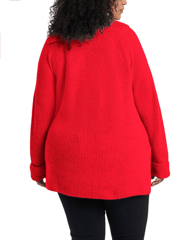 Aria Foldover Ribbed Sweater, , alternate image number 3