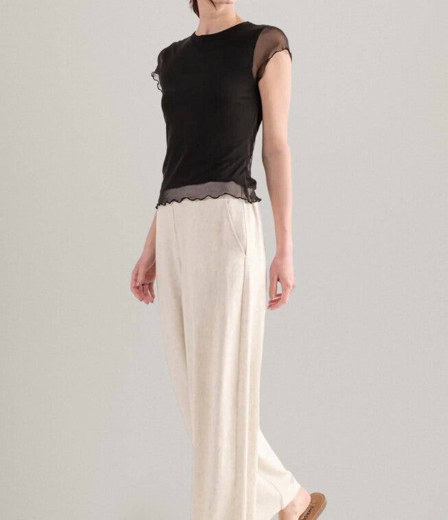 VERA MESH TOP IN BLACK, , alternate image number 6