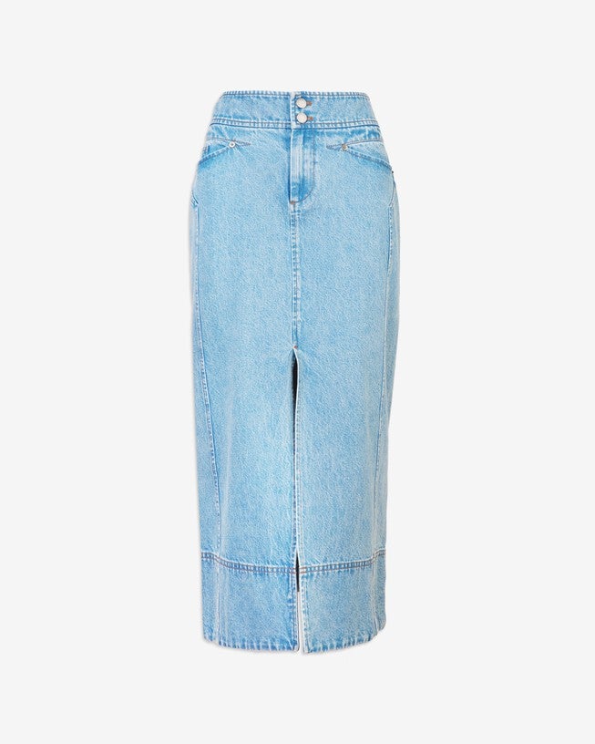 Christina Skirt, True Blue Acid Indigo / Light Wash, hi-res image number null