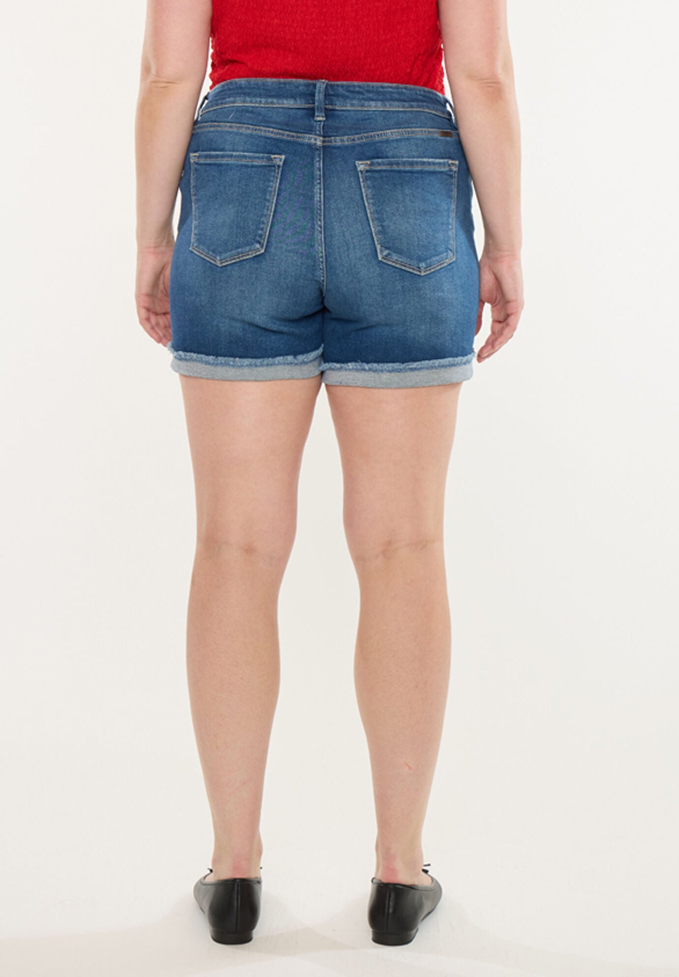 Sunny High Rise Shorts (Plus Size), Medium Wash / Medium Wash, alternate image number 5