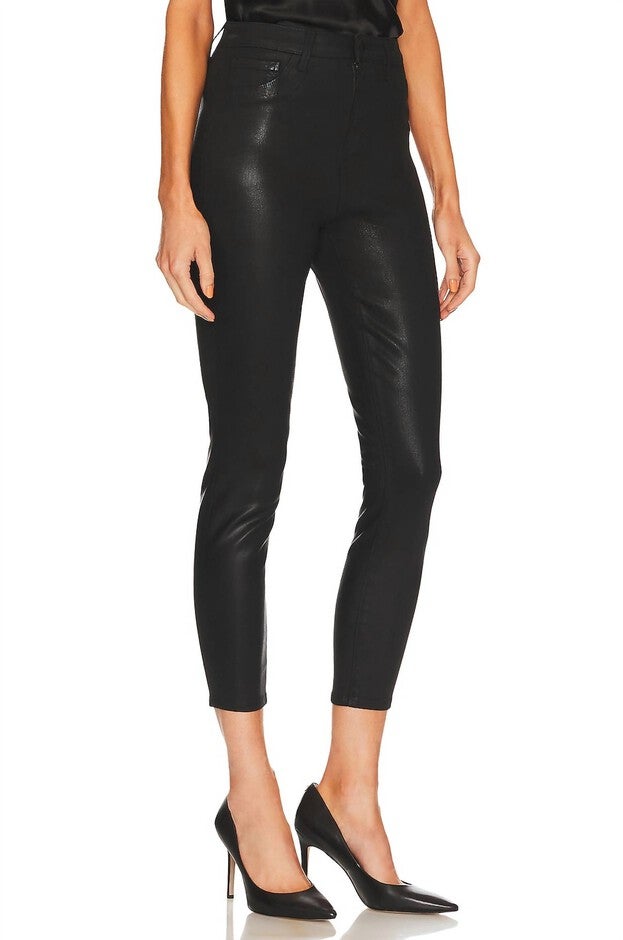 AKIRA ULTRA HIGH RISE SKINNY JEAN IN NOIR COATED, Noir Coated / Black, alternate image number null