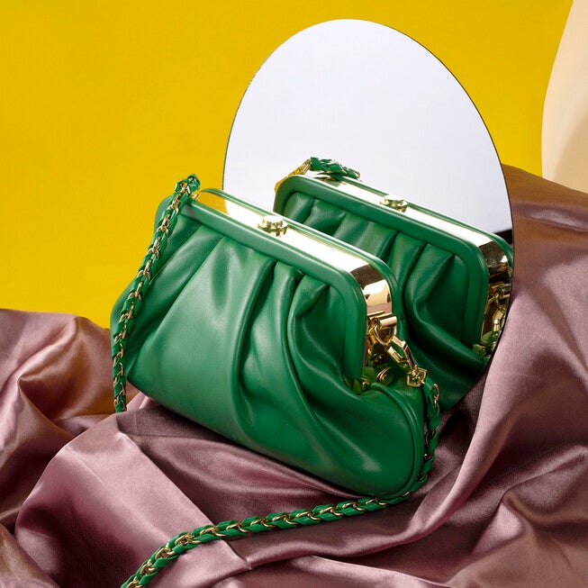 Haute Sauce Women's Pouch Clutch Bag, Forest Green / Forest Green, alternate image number 1