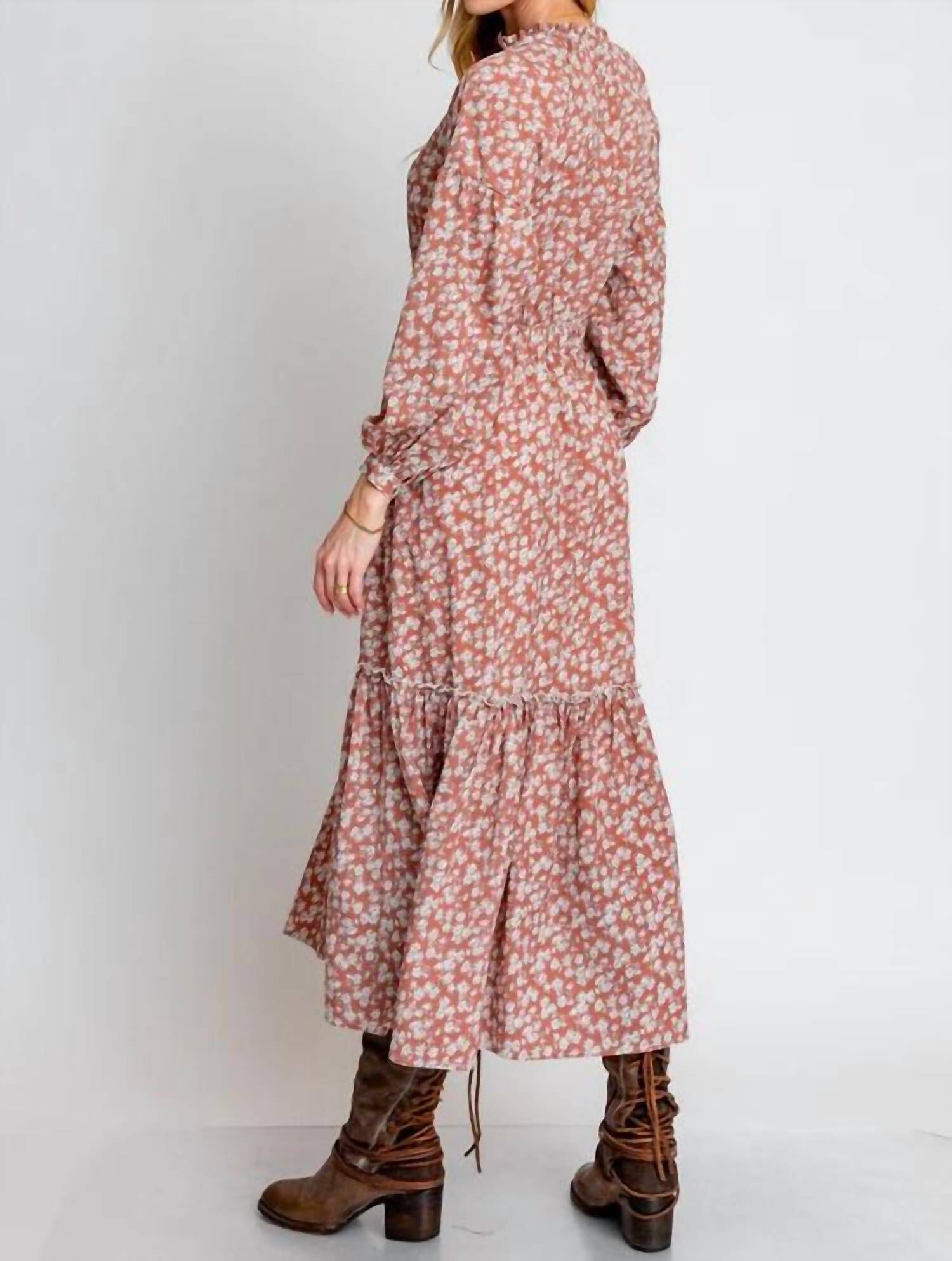 CASSANDRA DRESS IN CINNAMON SPICE, , alternate image number 4