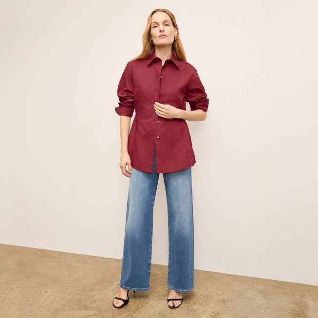 Bentley Al Fresco Shirt - Cotton Poplin, Cinnabar / Red, alternate image number 2