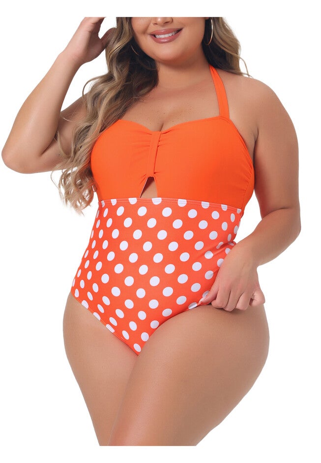 Summer Swimsuit Cutout Swimwear, Orange / Orange, alternate image number 3