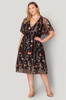 Sonnet Embroidered Cocktail Dress