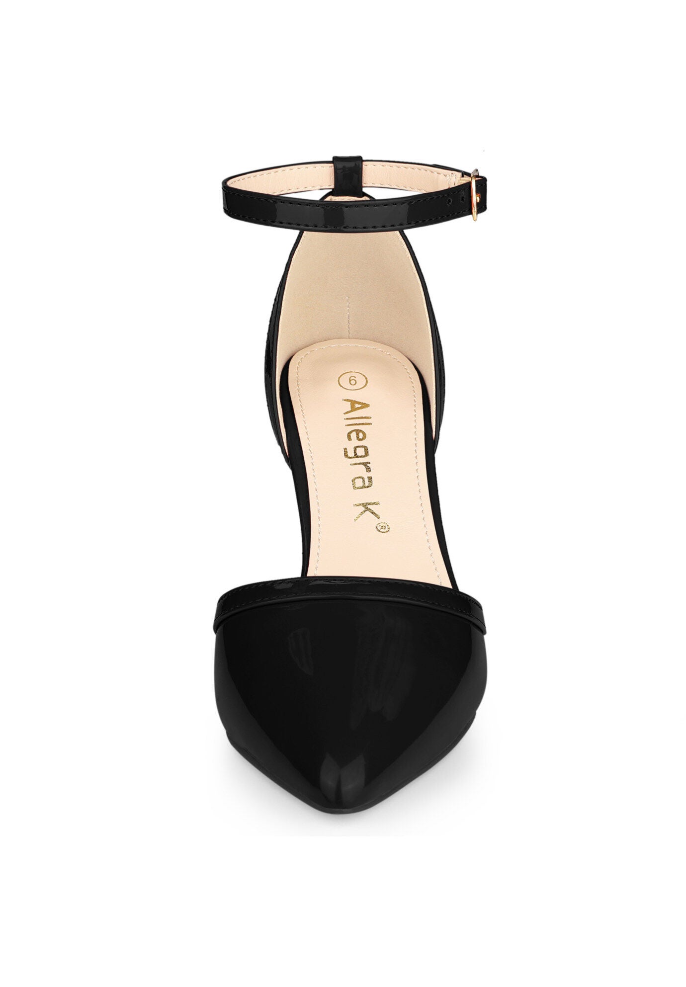 Pointed Toe Stiletto High Heel Pumps Evening Dress Shoes, Black / Black, alternate image number 2