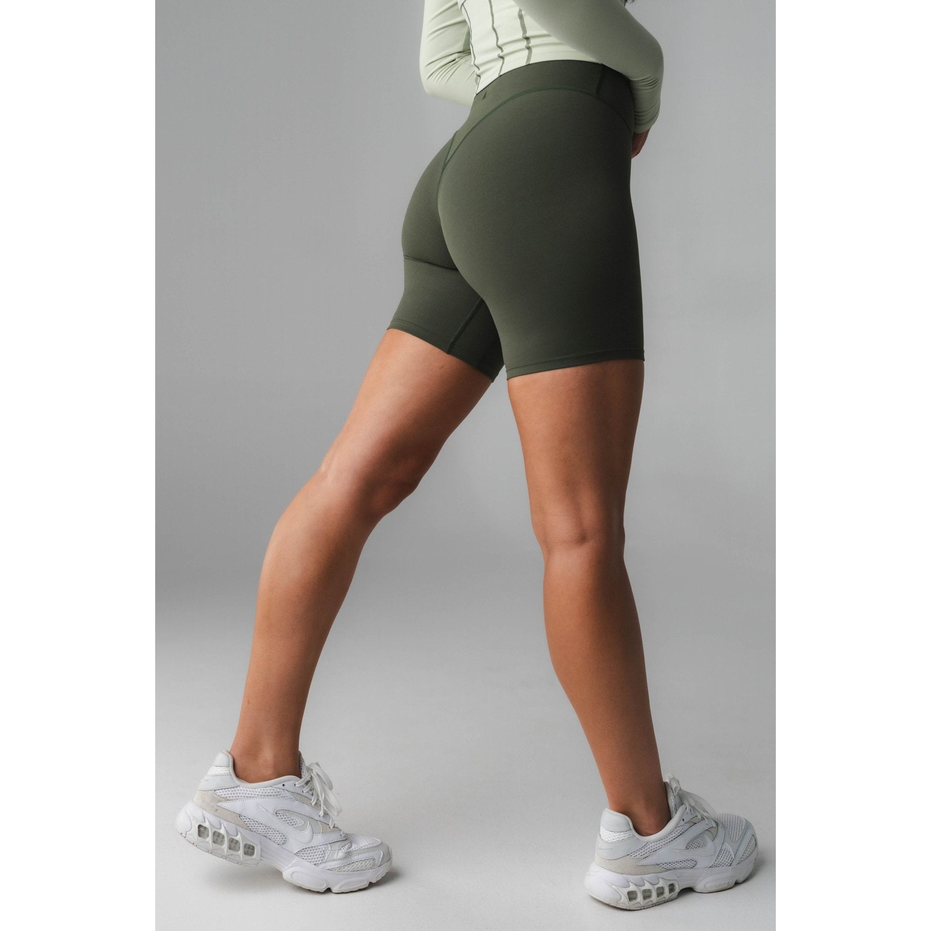 Cloud II Biker Short, Olive / Olive Green, alternate image number 1