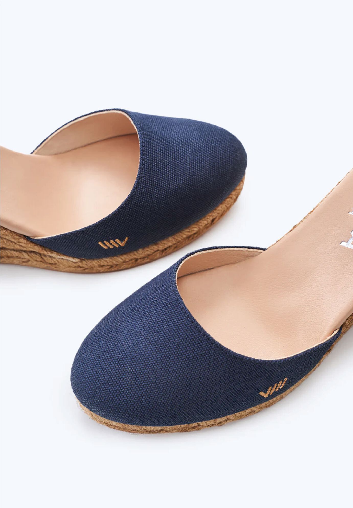 Estartit Canvas Espadrille Wedges, Navy / Navy, alternate image number 2