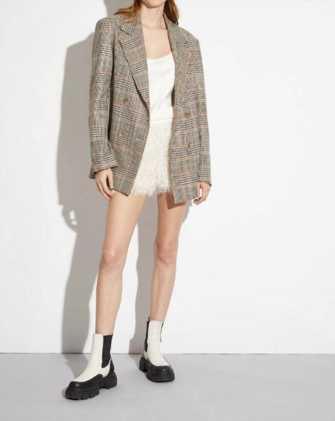 TAYLOR OVERSIZED BLAZER IN HOUNDSTOOTH PLAID, Houndstooth Plaid / Black, alternate image number null