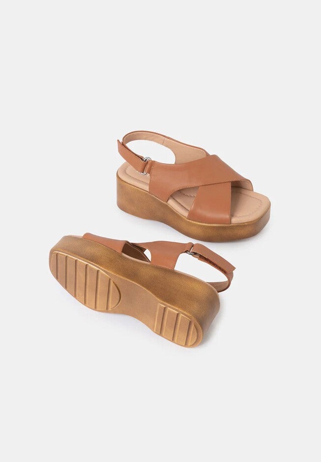 Bianca Wedge Sandals, Cognac / Burnt Orange, alternate image number 3