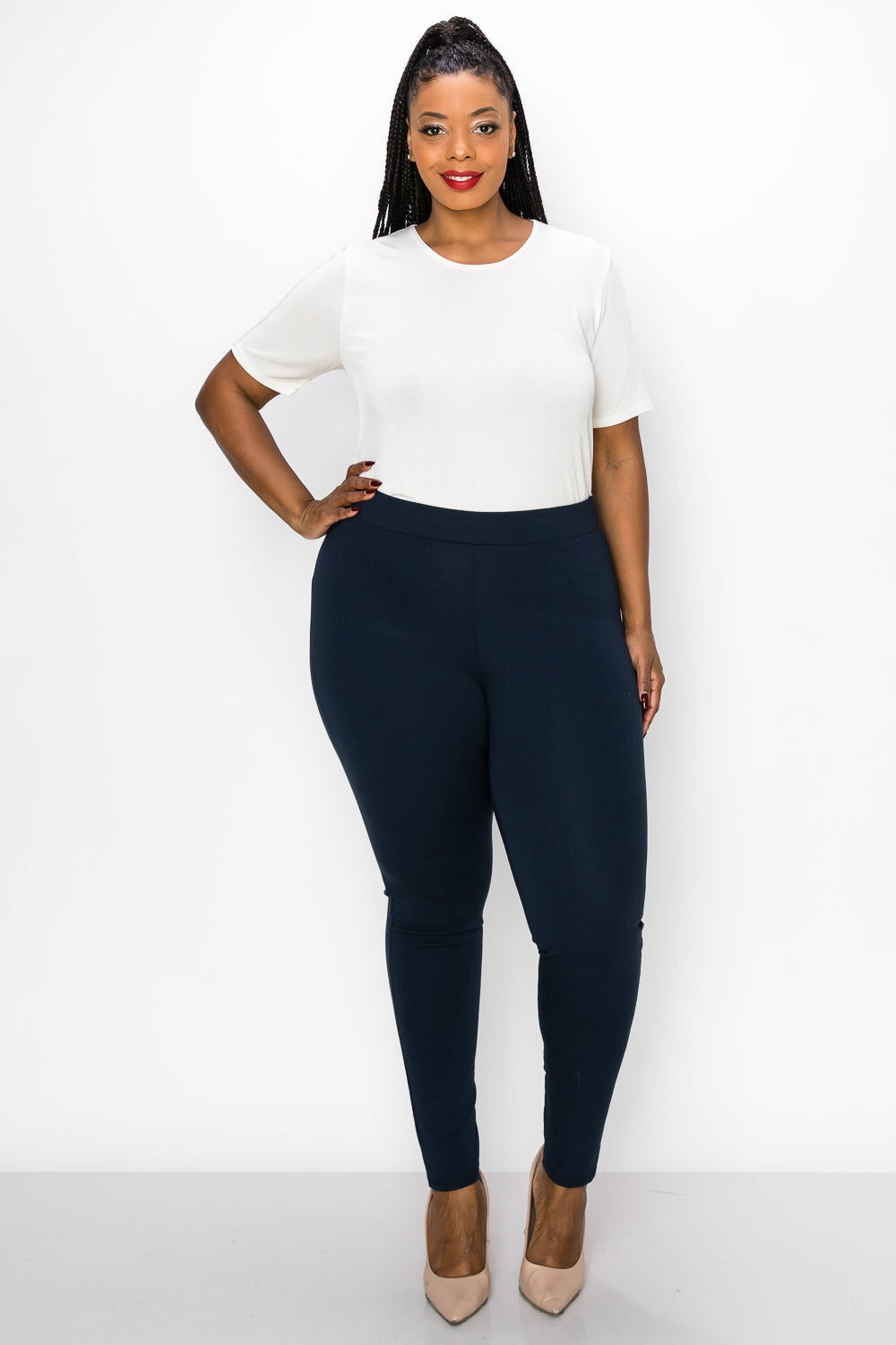 PREMIUM PONTE LEGGINGS, Navy / Navy, hi-res image number 0