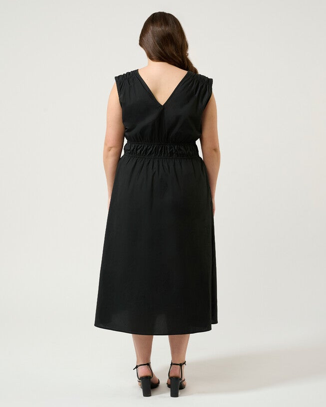 ALLYSSA DRESS, Black / Black, alternate image number 3