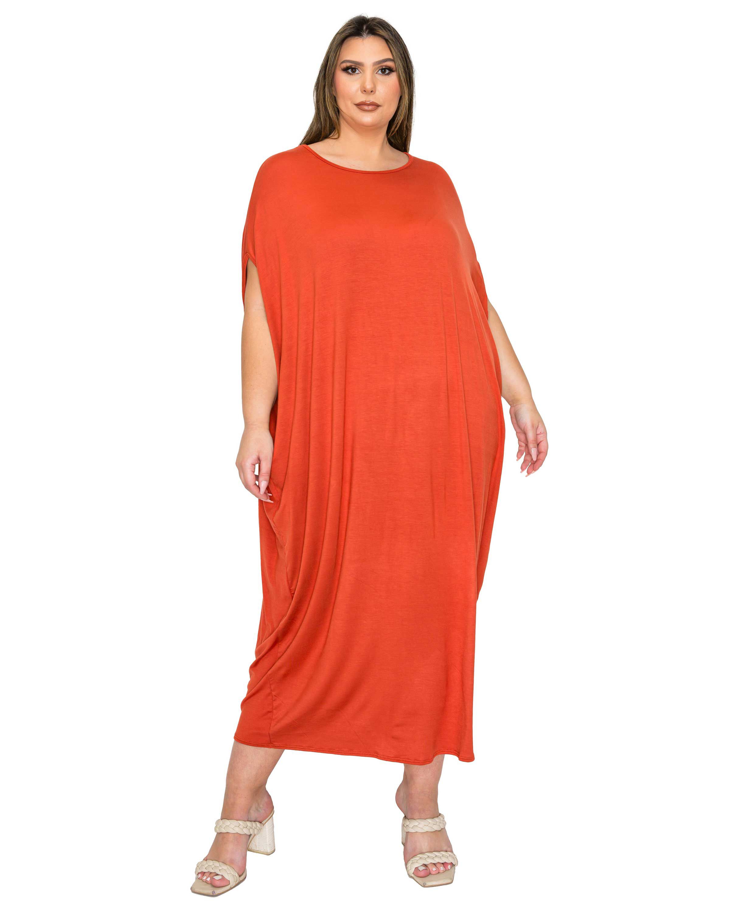 Sasha Kaftan Dress, Rust / Burnt Orange, hi-res image number 0