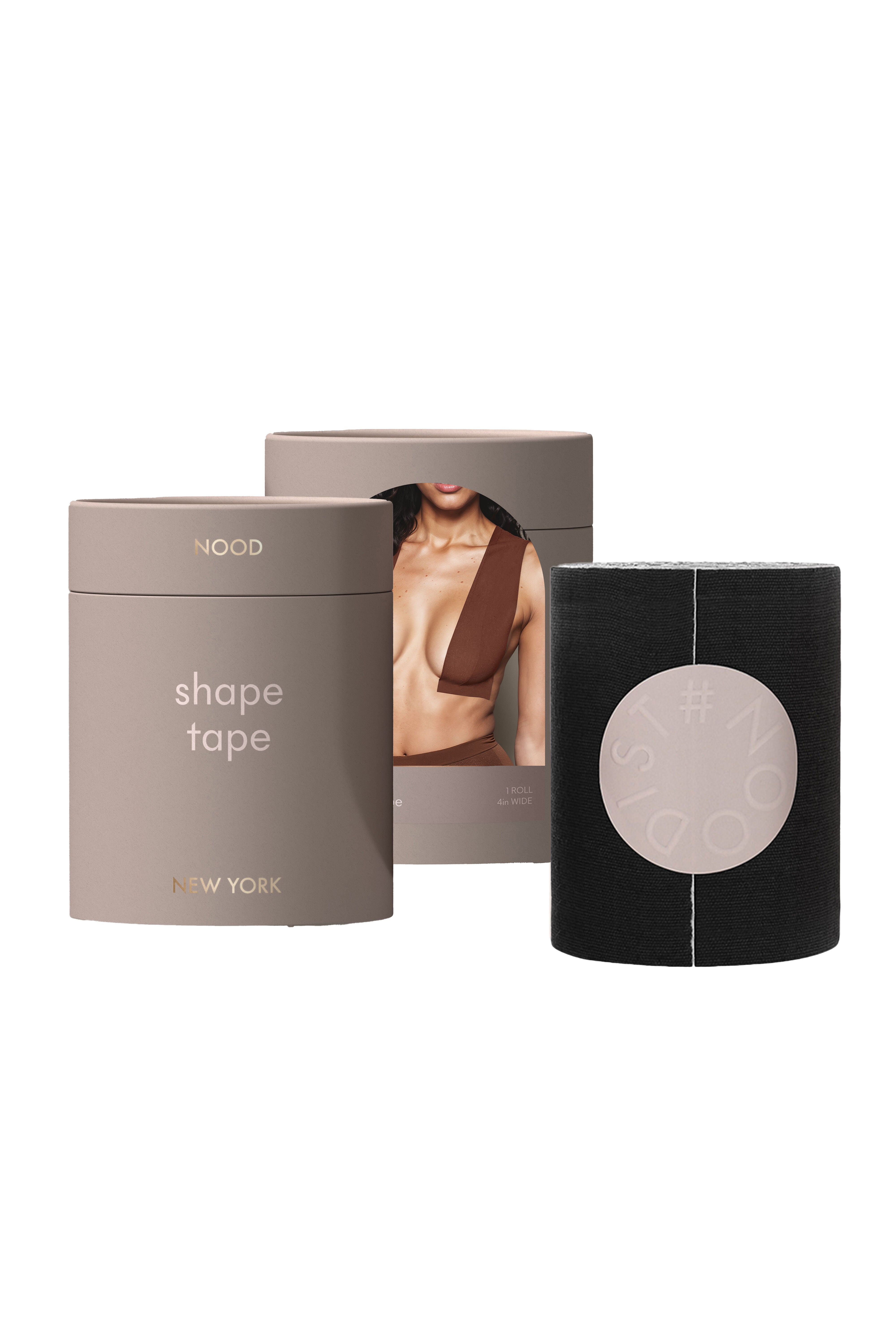 Shape Tape 4 inches Wide Breast Tape, Black Onyx / Black, hi-res image number 0