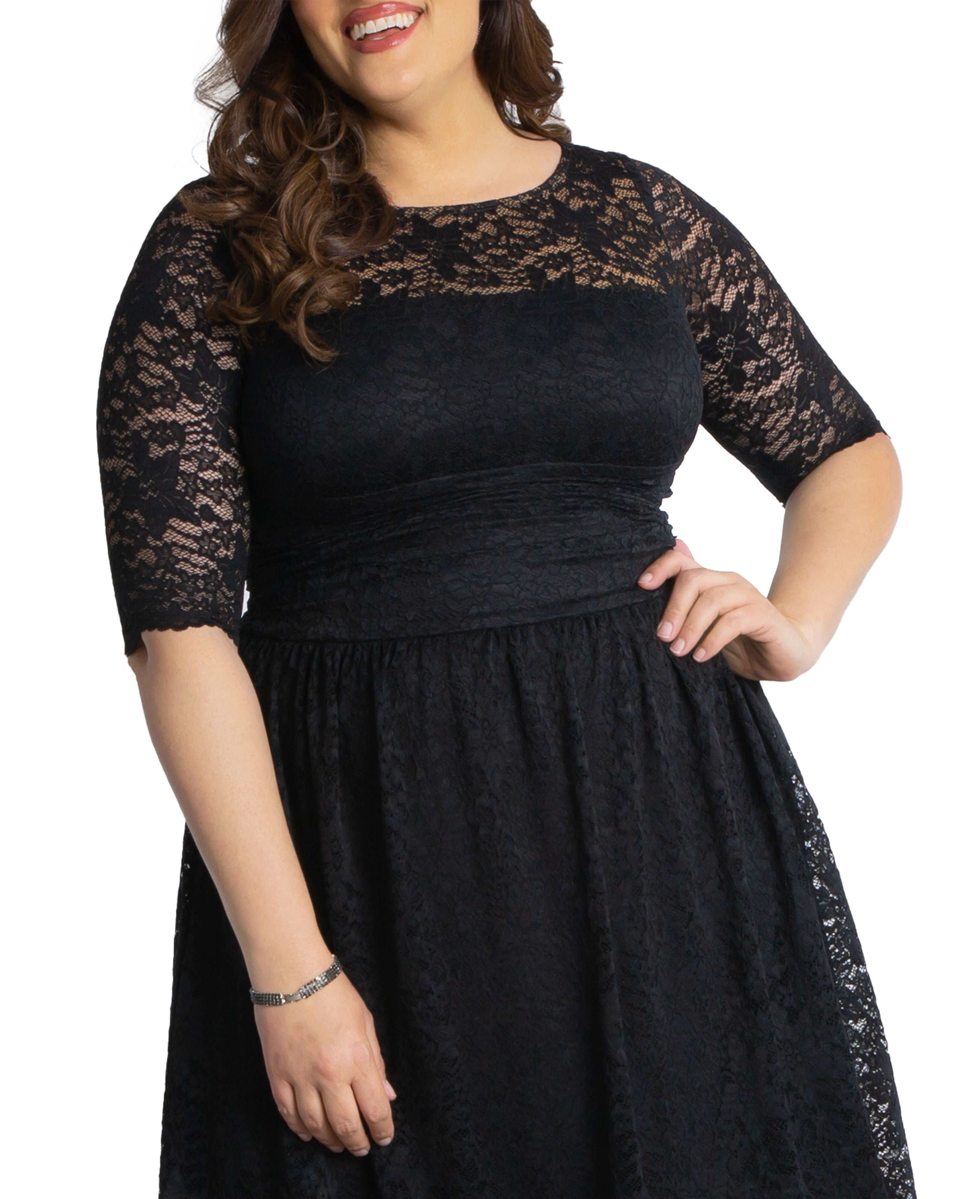 Luna Lace Dress, ONYX / Black, alternate image number 3