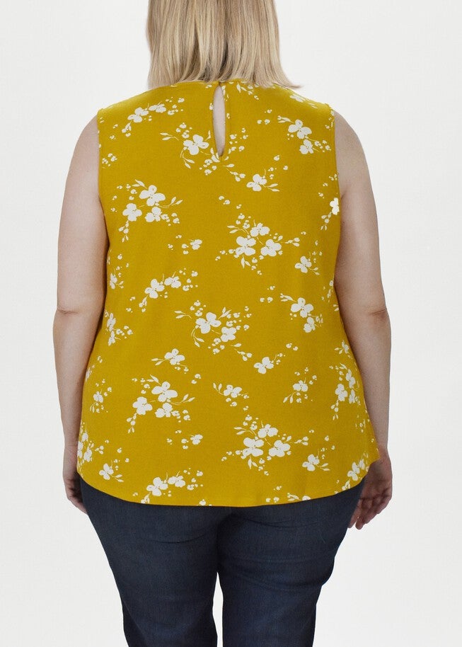 Romina Lace Yoke Tank Top, , alternate image number null