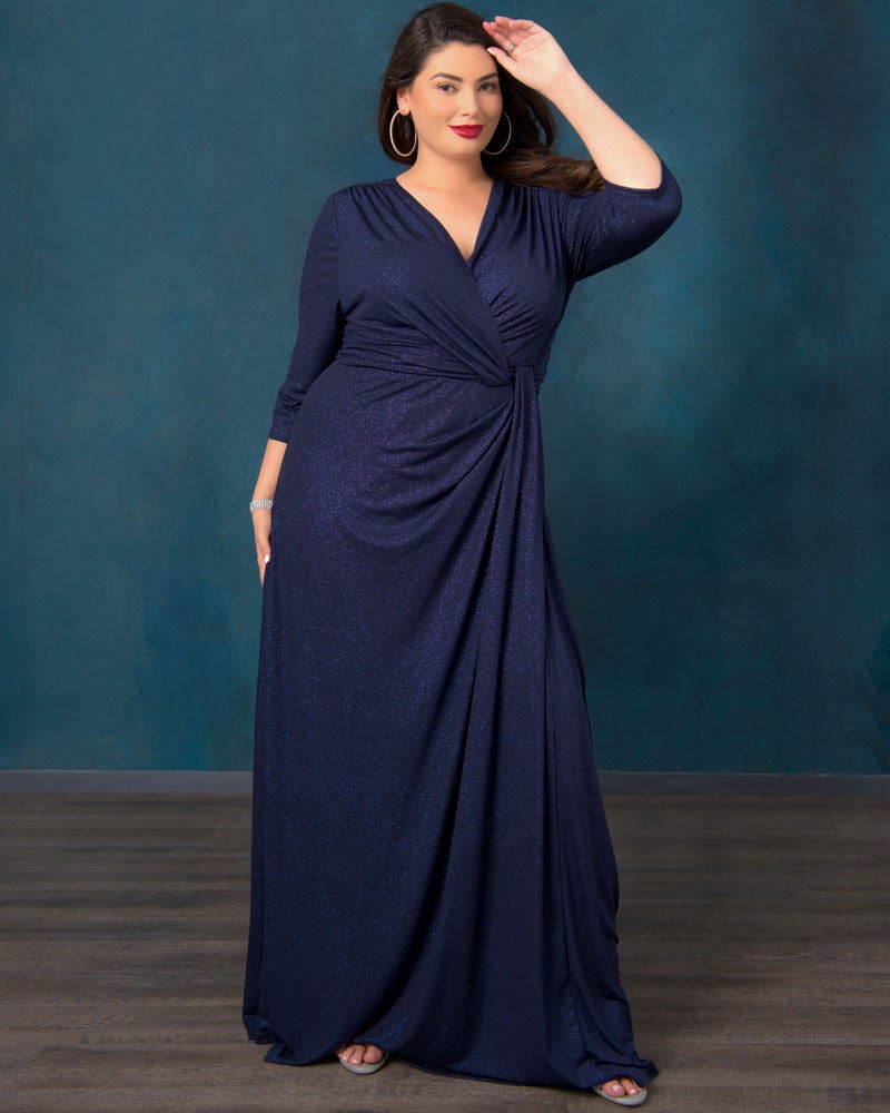 Romanced by Moonlight Gown, EVENING STAR / Navy, alternate image number 3