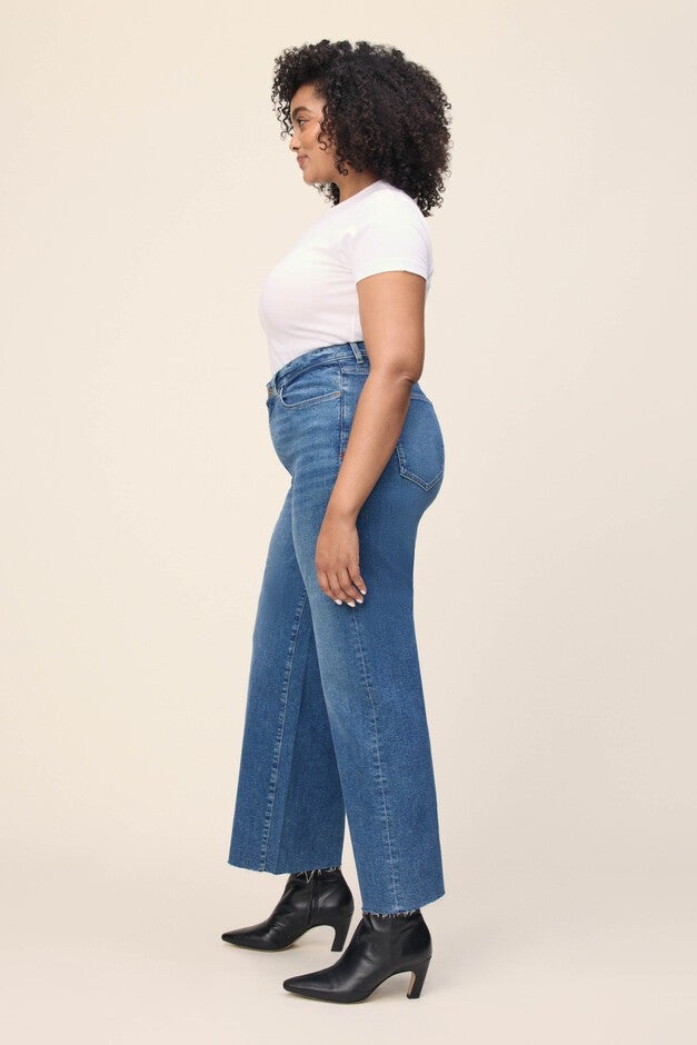 ICN PLUS - CROPPED WIDE LEG JEANS | CROSSROADS, CROSSROADS / Dark Wash, alternate image number null