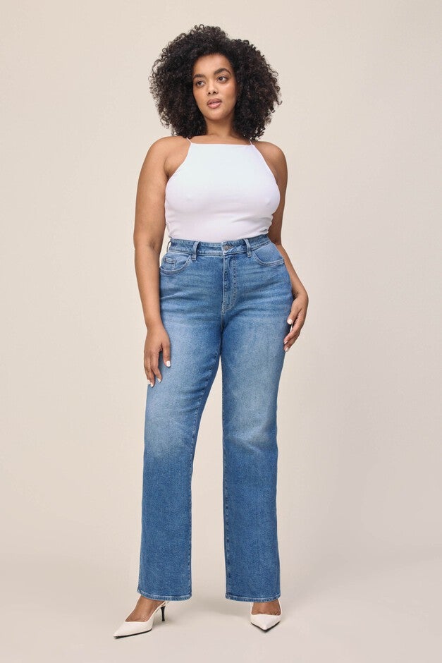 SAT PLUS - 90'S STRAIGHT JEANS | HIGH ROAD, HIGH ROAD / Dark Wash, hi-res image number 0