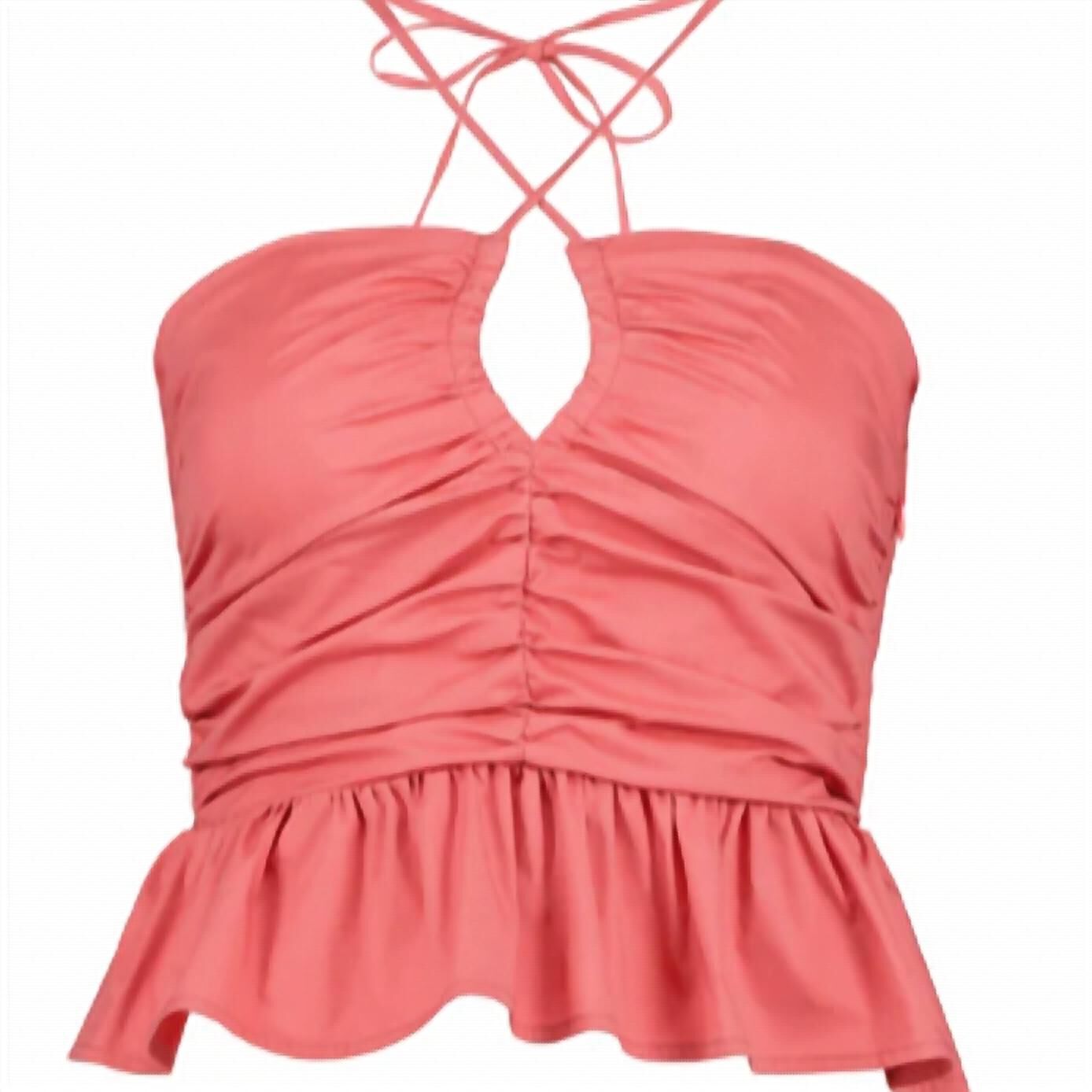 AERIES HALTER TOP IN ROUJE, Rouje / Pink, hi-res image number 0