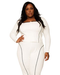 Coco Square Zip Moto Top