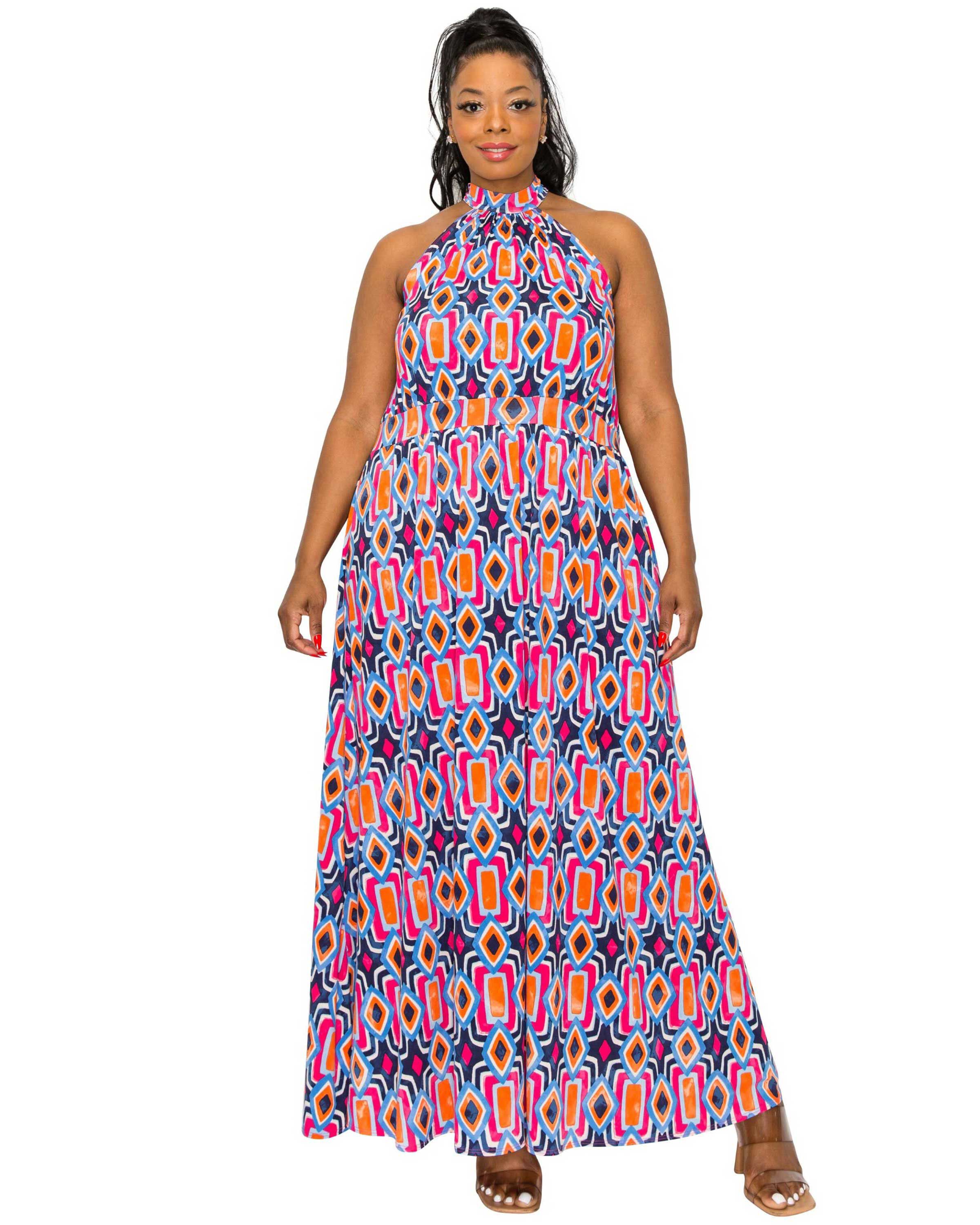 Halter Neck Dress, Navy / Navy, hi-res image number 0