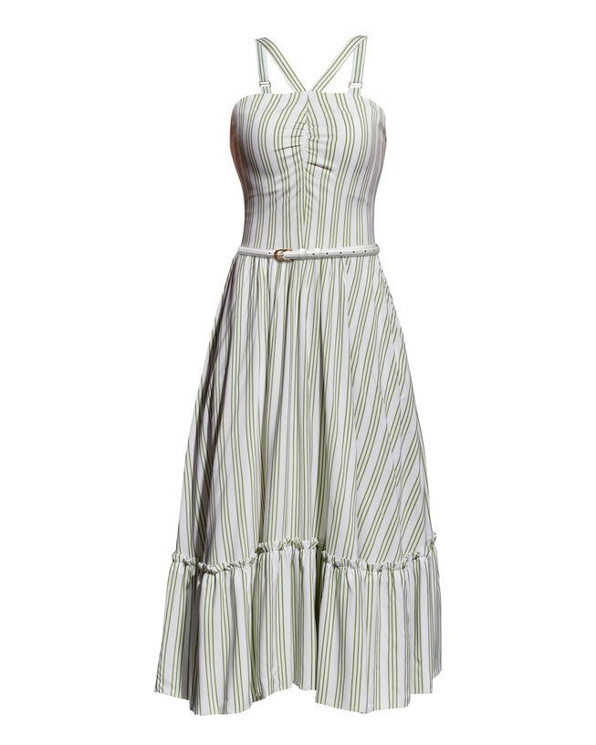 LEXI DRESS, WhitePeridot Green / Light Green, alternate image number 1
