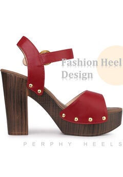 Platform Heels Slingback Chunky High Heel Sandals
