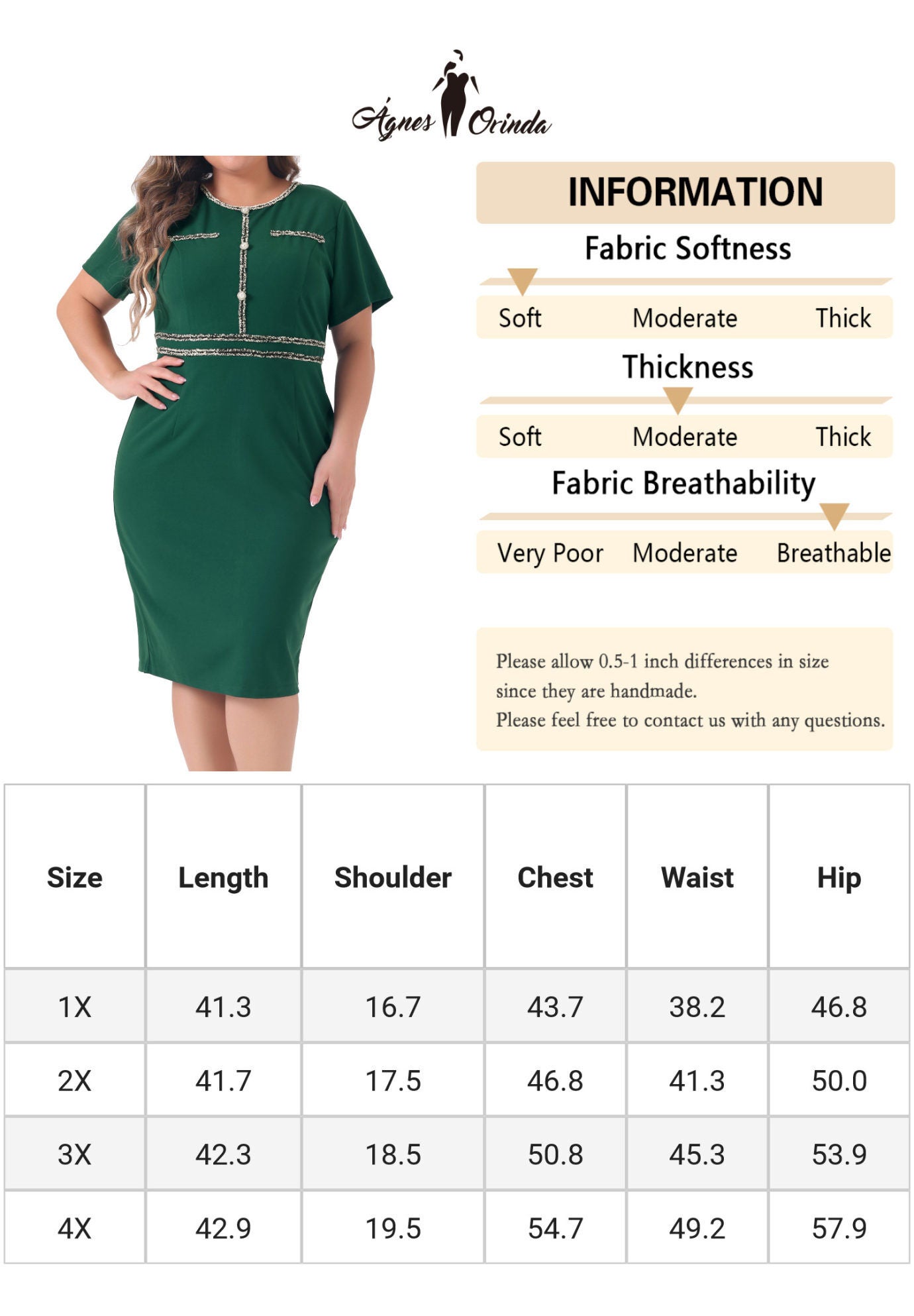 Button Crew Neck Bodycon Pencil Dress, Dark Green / Deep Fuchsia, alternate image number 4