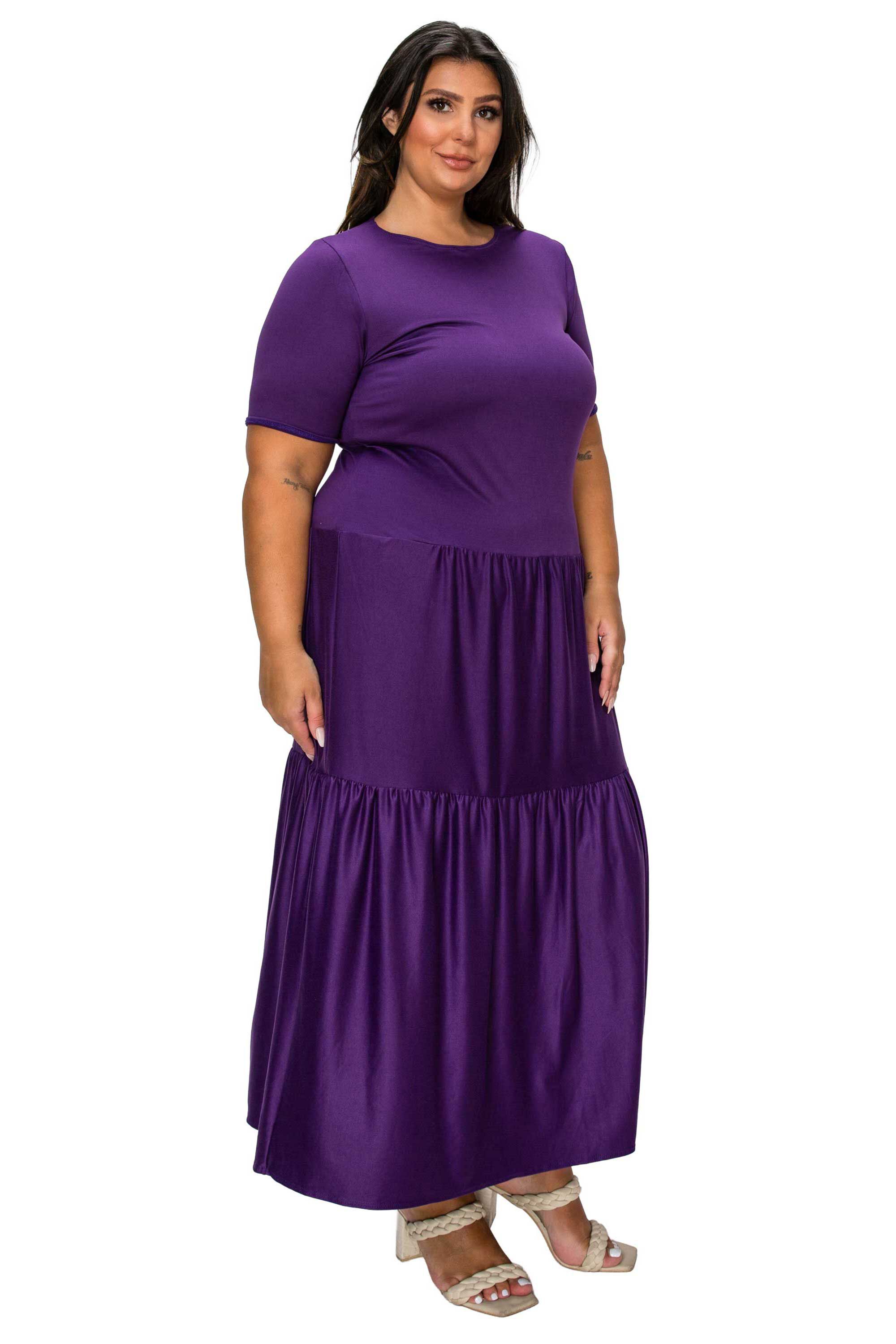 Jourdan Tiered Maxi Dress, Eggplant / Purple, alternate image number 1