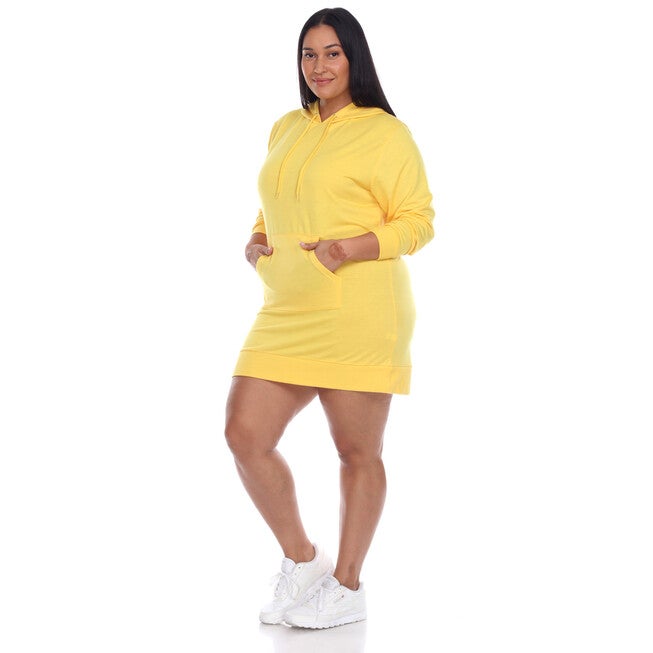 Hoodie Sweatshirt Dress, Yellow / Yellow, alternate image number null
